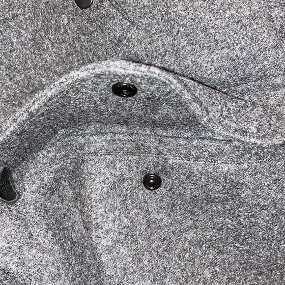 New Rag & Bone Wool Leather Faux Fur Trim Zip Up Hooded Coat Quilted Lining - Picture 14 of 15